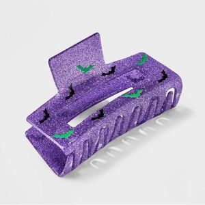 Halloween purple bats hair clip claw